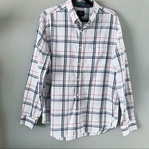 American Eagle Men’s Button Down Shirt Red & White